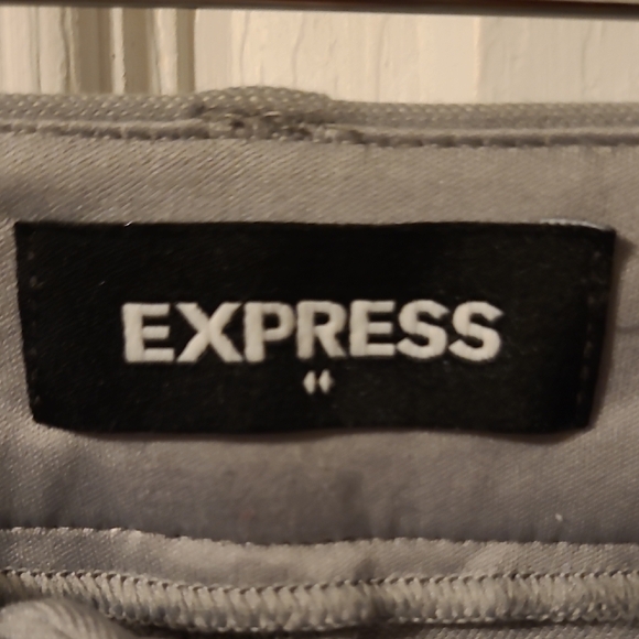 Express Size 4 Gray Chinos Versatile Cotton-Blend - Picture 3 of 3